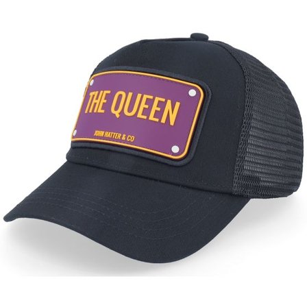 John Hatter & Co - Svart trucker Keps - Rubber- The Queen Black Trucker @ Hatstore