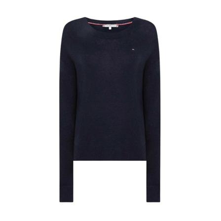 Tommy Hilfiger Round-neck Strik Blå, Dame Striktrøjer