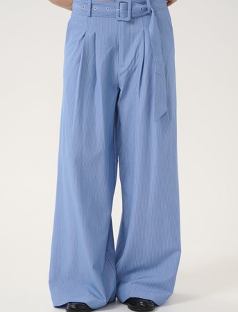 My Essential Wardrobe Vittamw High Wide Pant - Blue - 38