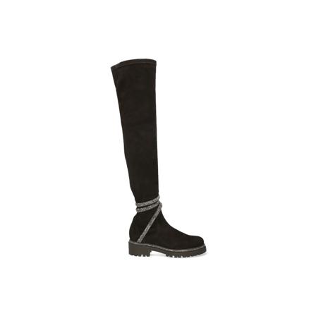 René Caovilla, Boots Zwart, Dames, Maat:38 EU,suede