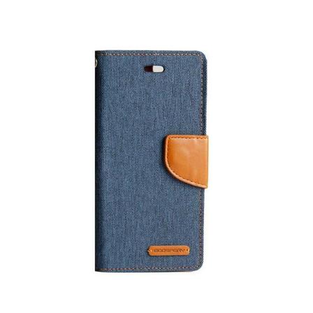 iPhone XS Max kuori - Lompakko Goospery Canvas Mörkblå