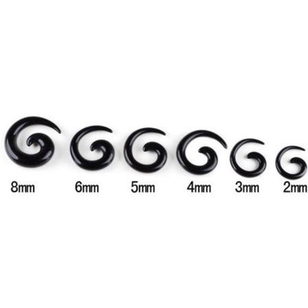 Töjnings Kit (spiraler) Från 2-8mm, 6 St Svart