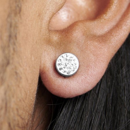 Boucle d'oreille magnétique 8 mm en zircone pour hommes - Boucles d'oreilles magnétiques