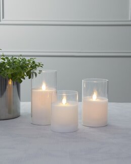 LED Stumpenkerze Weiß