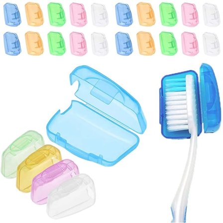 Reseskydd för tandborste, 20 st bärbara tandborsthuvuden Hygieniskt skyddande lock