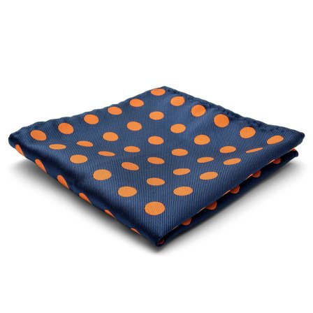 Orange Dotted Silk Pocket Square for Men - Patterned Pocket Squares