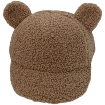 Khaki Vinterlue for Barn, Jenter og Gutter, med Teddybjørn, Varm