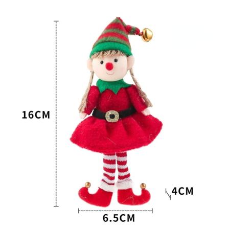 Nytår Julenissedukke Børnegave Xmas Trædekor Plys engel vedhæng juledekoration 2023 Navidad Home Decor QYgirl A