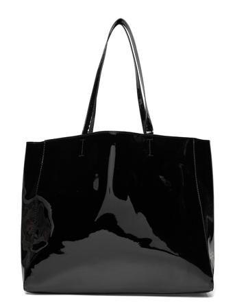 Bag Shopper Patent Bags Totes Svart Lindex*Betinget Tilbud