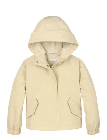 Lw Technical Parka Jacket Cream Calvin Klein