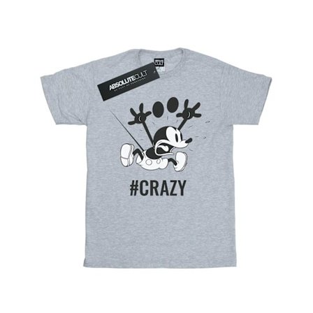 Disney Boys Mickey Mouse #Crazy T-shirt 12-13 år Sports Grey