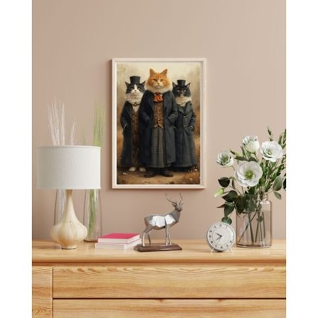 Kattfamilj Affisch 30×40 CM