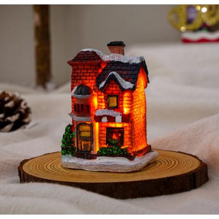 Xmas Scene House LED Varm Ljus Miniatyr By Dekor Prop J