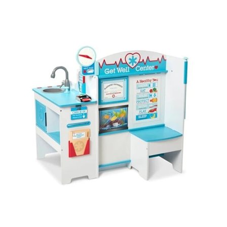 Toimintakeskus - Melissa & Doug - Lääkäri - Roolileikki - 3-vuotiaat ja sitä vanhemmat - Valkoinen