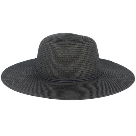 Coal - Svart straw Hatt - The Seaside Black Sun Hat @ Hatstore