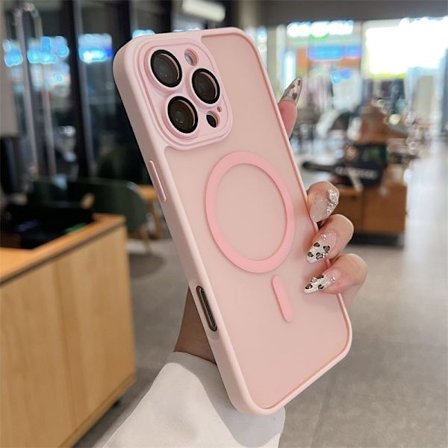 iPhone 17 Pro Max Cover Pink Yadun Magnetisk Hud-Følelse Mat Akryl