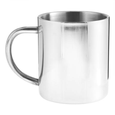 Dubbellagers mugg i rostfritt stål Bärbar Travel Camping Tea
