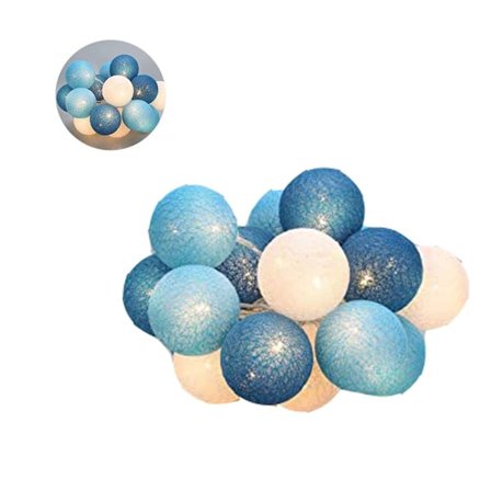 Bomullsboll Fe-ljus - 3M 20 LED Boll Fe-ljus för inomhus nattljus KLB