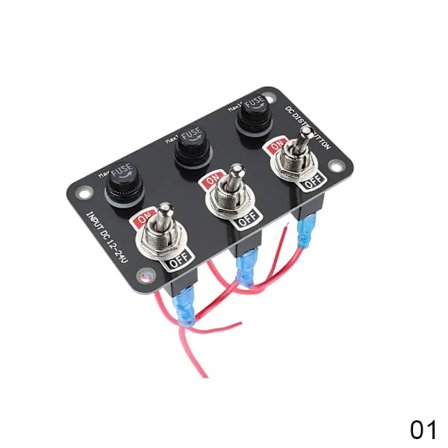 3-vejs/6-vejs vippekontaktpanel 12V/24V On/Off vippekontakt med 10A sikring til racerbiler RV Marinebåd Yacht~03846