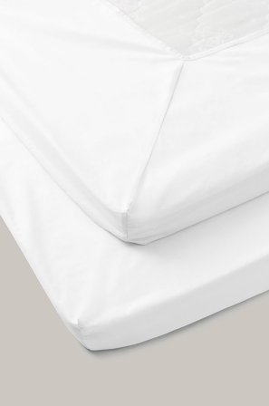 Staycation - Konvoluttark Magnificent i vasket bomull - Hvit - Dra-på-laken - 180X200 - Fra Homeroom