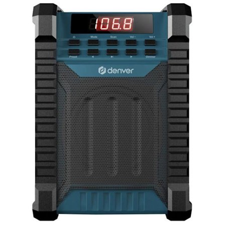 FM-sändare - Denver - WRB-60 - Bluetooth - Blå, Grå