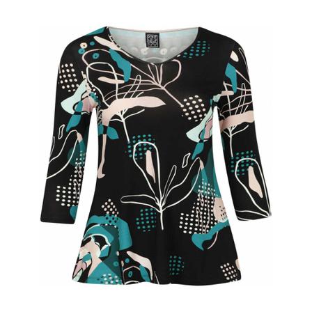 Pont Neuf Nel - sea green Sort, Dame Bluser