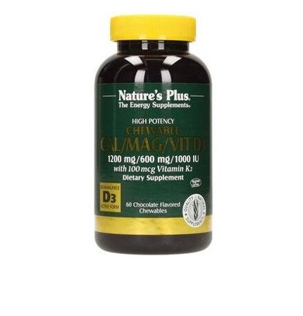 Nature's Plus CAL/MAG/D3 1200 mg/600 mg/1000IU con 100 mcg di