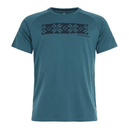 Gridarmor Odda Merino T-shirt Men's Men short-sleeved sweaters Blue XXL