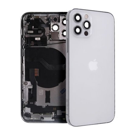 iPhone 12 Pro Baksida med Komplett Ram - Silver