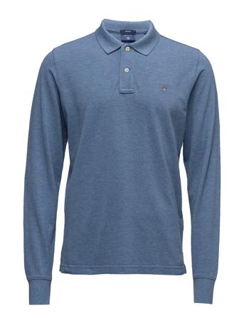 Original Pique Ls Rugger Polos Long-sleeved Blå GANT