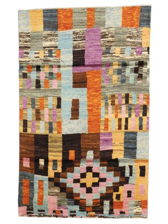 Moroccan Berber - Afghanistan Hand Knotted 111X176 Rug Brown/Green Afghanistan