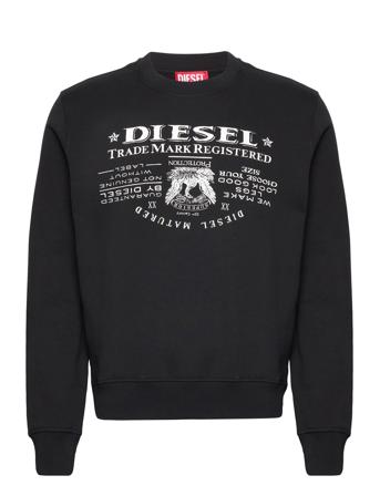 S-Ginn-L2 Sweat-Shirt Sweat-shirt Genser Svart Diesel Men*Betinget Tilbud