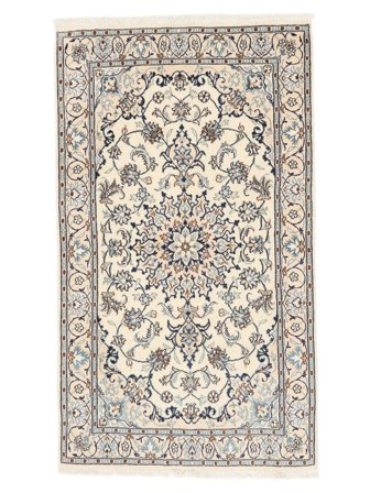Noué À La Main Naïn Tapis 115X199 De Laine Beige/Marron Petit