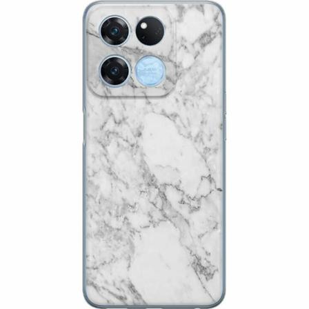 Oneplus Ace Racing Genomskinligt Skal Marmor Vit