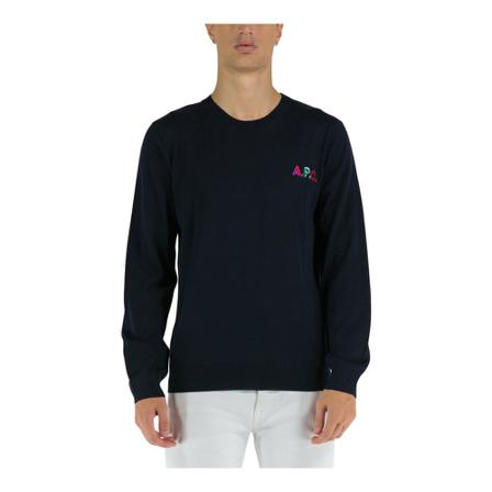 A.p.c. - Stickade Tröjor - Svart - Herr - Storlek: M, Herr, Storlek: M
