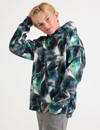 Lindex Sweatshirt Hood Ai Monolith - Multi/patterned - 128