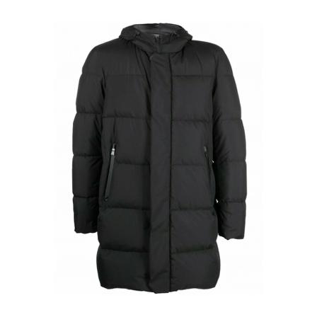 Herno, Pi 00245Ul 11106 Coat Czarny, Mężczyzna, Rozmiar: L