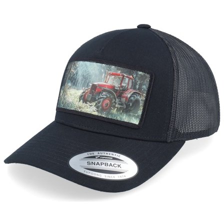 Iconic - Svart trucker Caps - Abandoned Tractor Black A-Frame Trucker @ Hatstore