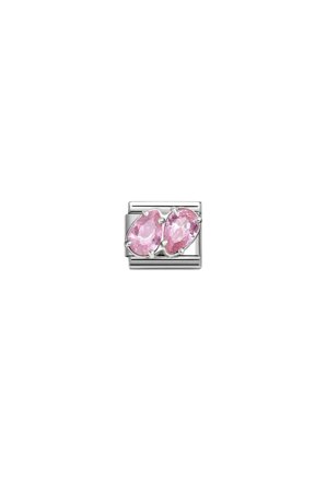 Classic cz & 925 Sterling Silver Pink Double Drops