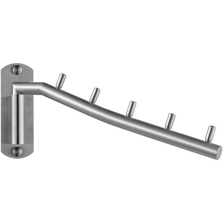 IC Vikbar Klädhängare, Rostfritt Stål Svängarm Krokhållare, Klädhängningssystem Torkskåp Organizer Borstad