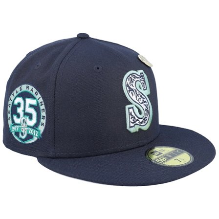 New Era - MLB Ble fitted Czapka Z Daszkiem - Seattle Mariners Cooperstown Seasonal 59FIFTY Navy Fitted @ Hatstore