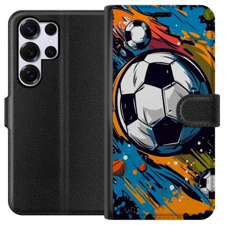 Plånboksfodral till Samsung Galaxy S25 Ultra med Fotbollar
