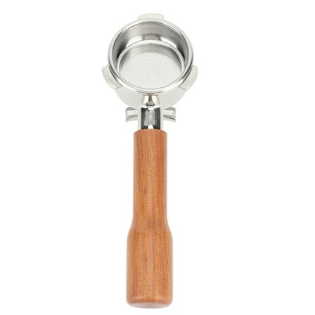 Kaffe Portafilter 54mm Kaffe Dobbelt Tude Portafilter Rustfrit Stål Kaffe Tude Portafilter Til Breville 870 880 Kaffemaskine C1 Palisander