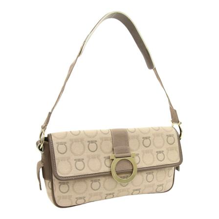 Salvatore Ferragamo Pre-owned, pre-owned Gancini bag Beige, Dames, Maat:ONE Size