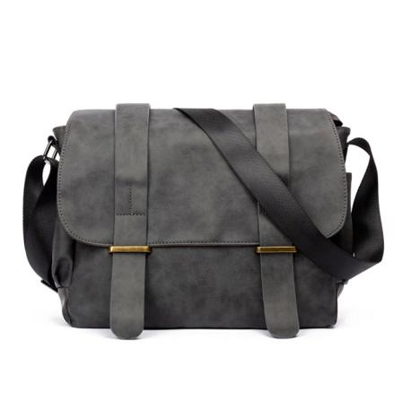 Menn kvinner Fanny Pack midjeveske Hand Canvas Skulder Casual PU Gray 12-inch