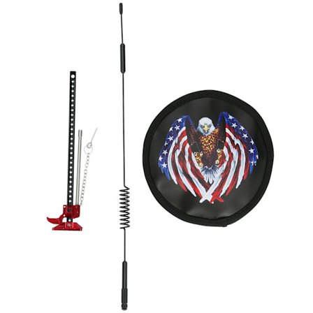 1/10 Metal Dekorativ Antenne Læder Reservedæk Cover Crawler Løfte Donkraft til RC Crawler