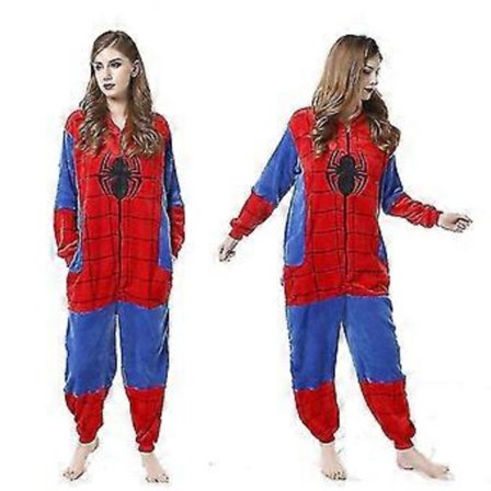 Spiderman Onesie Pyjamas Bekväma Mjuka Pyjamas (100)