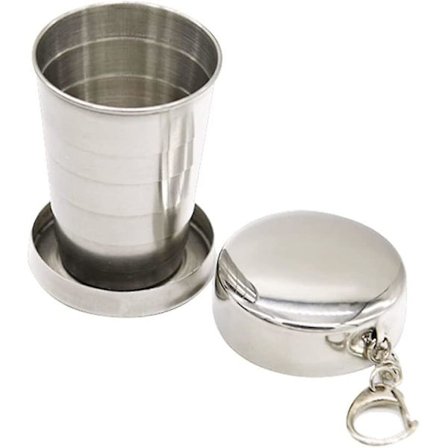 Sammenklappelig kop, campingkrus sammenklappelig campingkop teleskopisk rustfrit stål