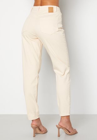 Pieces Kesia Mom HW Jeans Whitecap Gray Klær