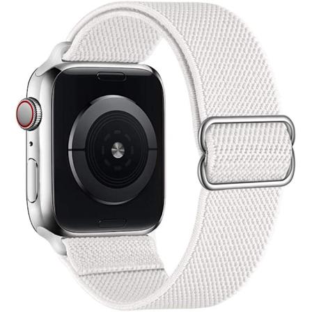 iWatch 7 uusi joustava nylon s dett v venyv kudottu Apple-hihna valkoinen 42mm44mm45mm white